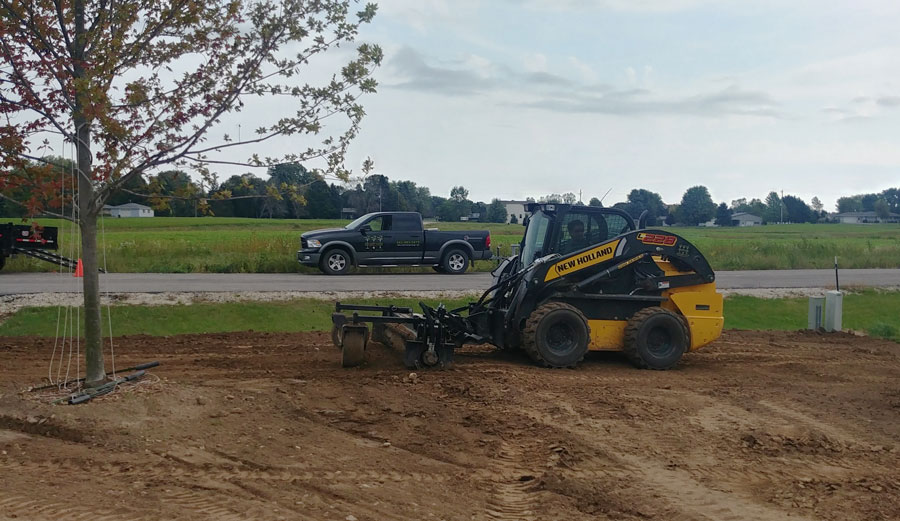 grading lawn install